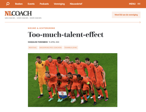 NLcoach blog over het too-much-talent-effect
